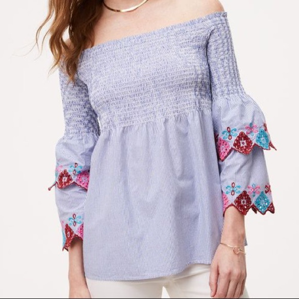 Off the shoulder long sleeve top